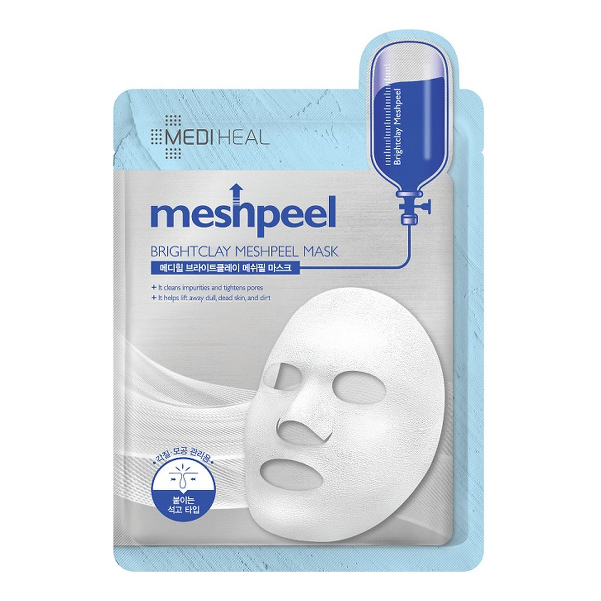 Mediheal Meshpeel Brightclay Meshpeel oczyszczająca maska do twarzy z białą glinką 17g