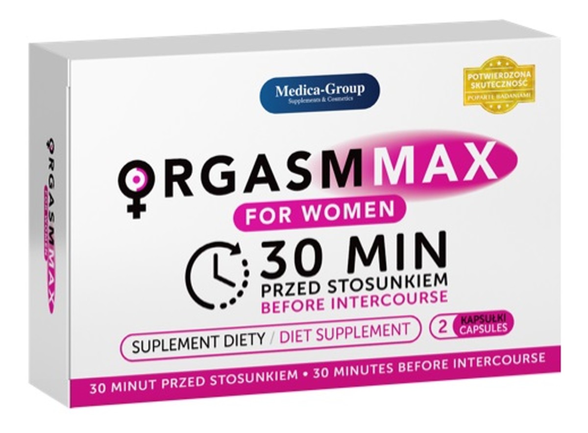 Orgasm max for women suplement diety na wywołanie podniecenia i orgazmu 2 kapsułki