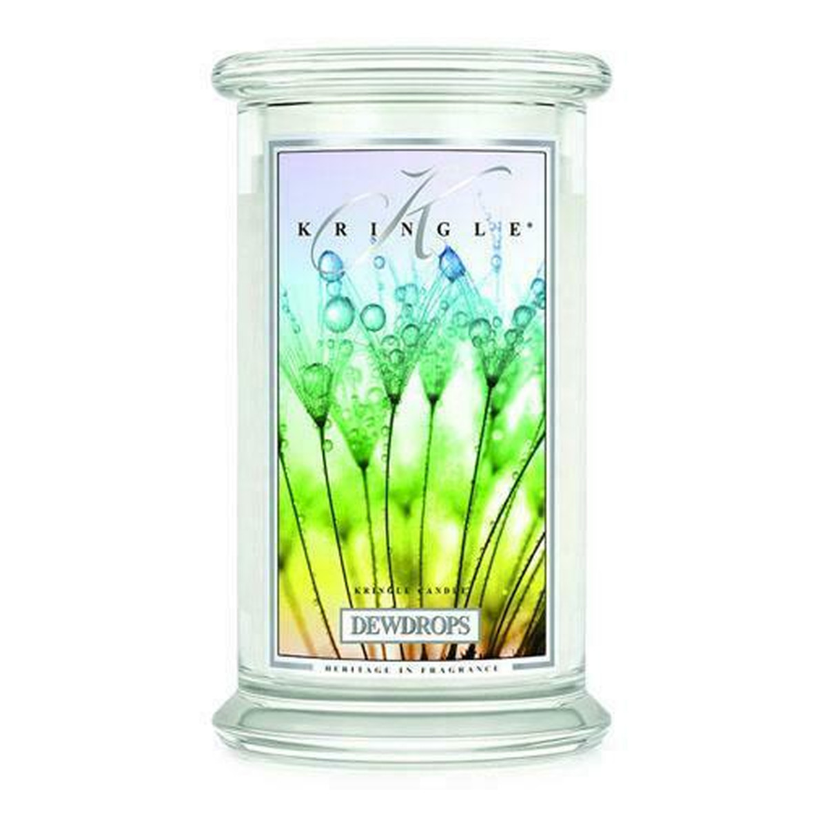 Kringle Candle Duża świeca z dwoma knotami Dew Drops 623g