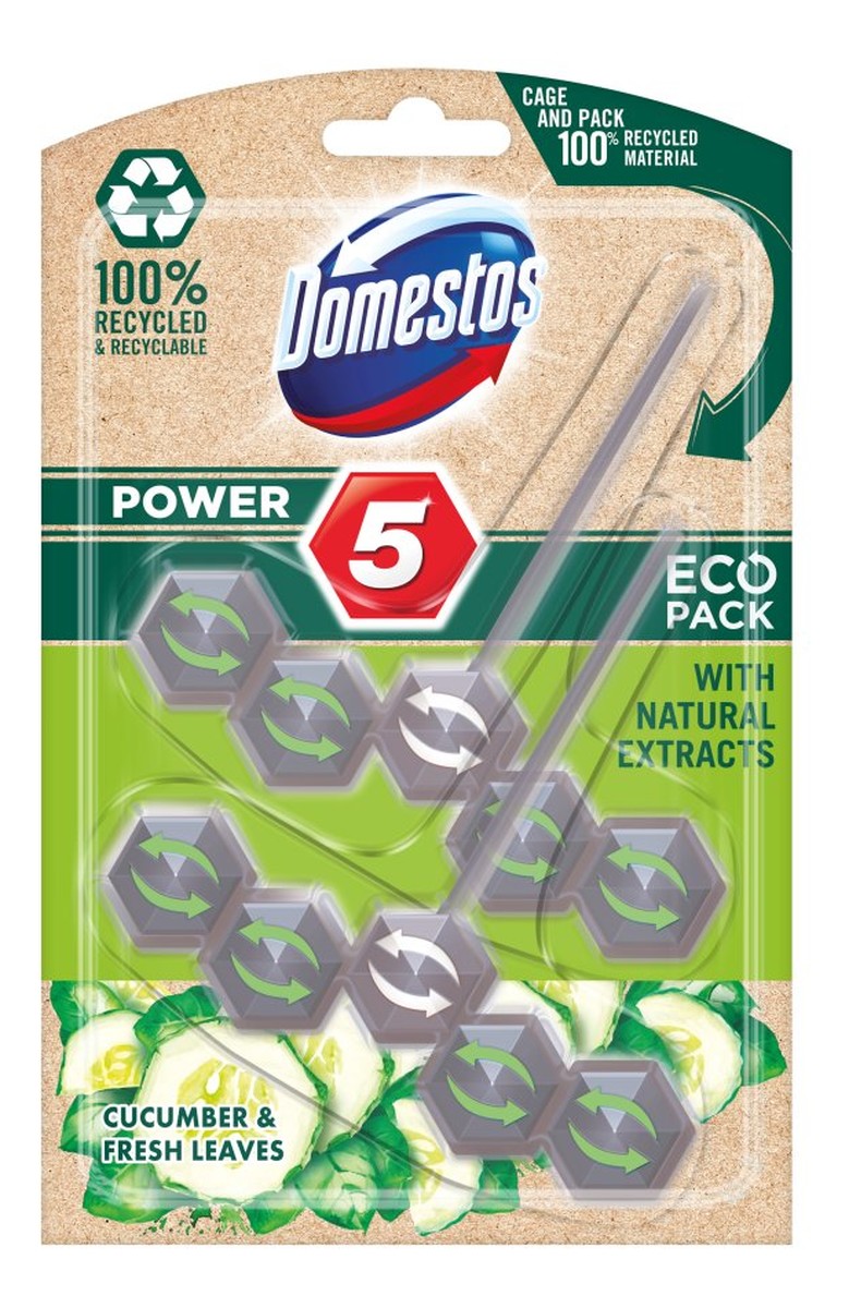 Eco zapachowa do toalet Kostka Toaletowa Cucumber & Fresh Leaves 2x55g