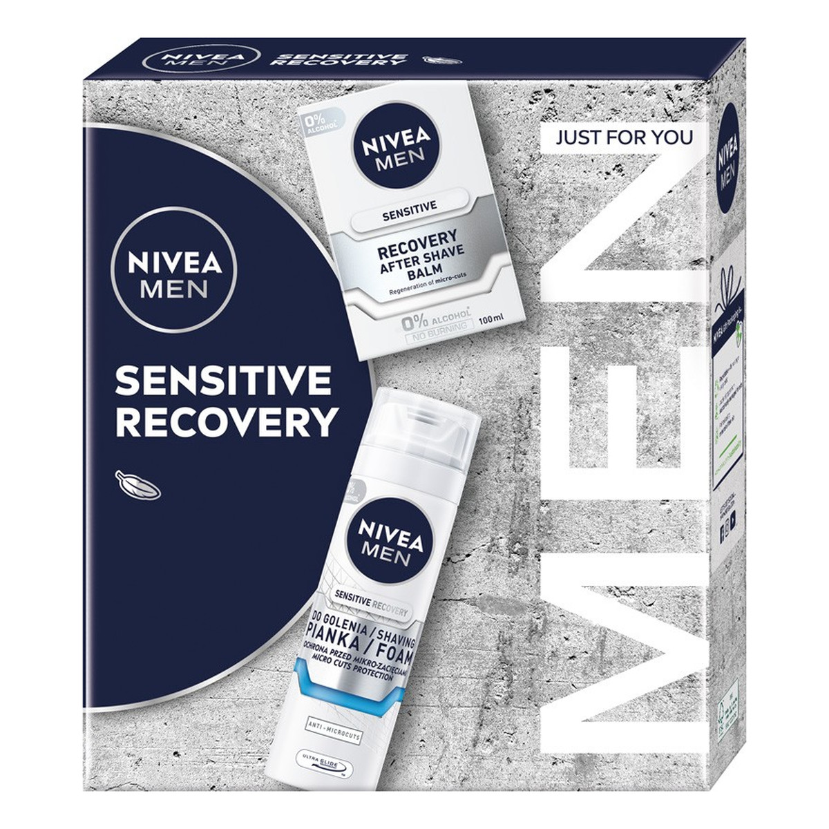 Nivea Men Sensitive Recovery Zestaw pielęgnacyjny do ciała dla mężczyzn 200ml