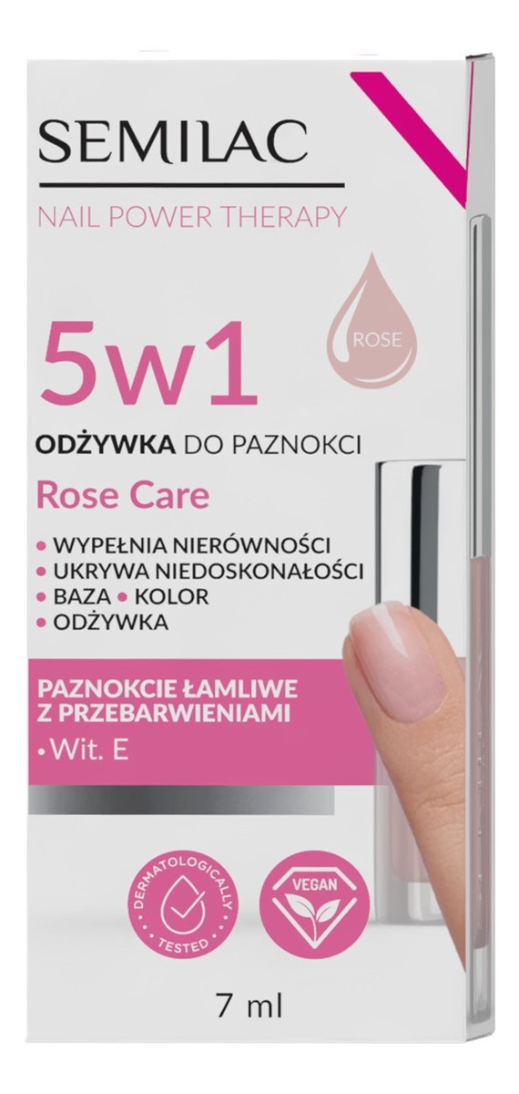 Odżywka do paznokci nail power therapy 5w1 rose care