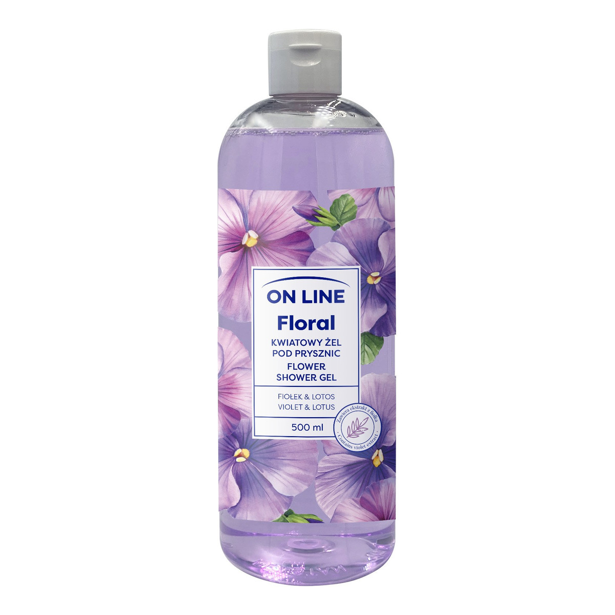On Line Floral Kwiatowy żel pod prysznic - Fiołek & Lotos 500ml