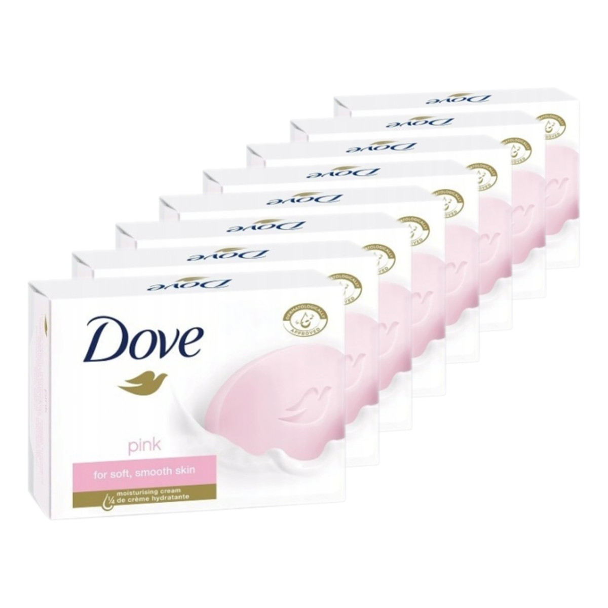 Dove Pink Kremowe Mydło w kostce 3in1 8szt.