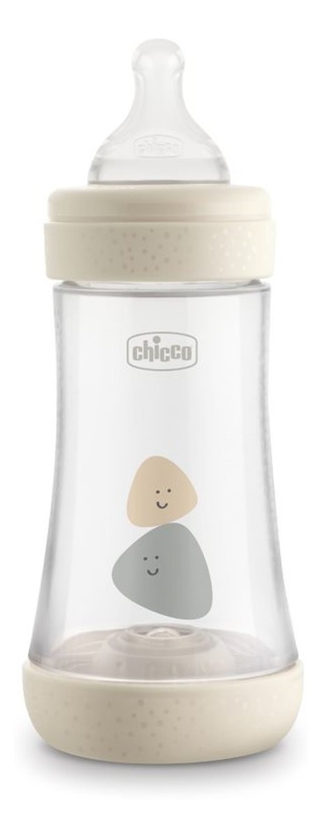 Perfect5 butelka antykolkowa ze smoczkiem silikonowym przepływ średni 2m+ neutral