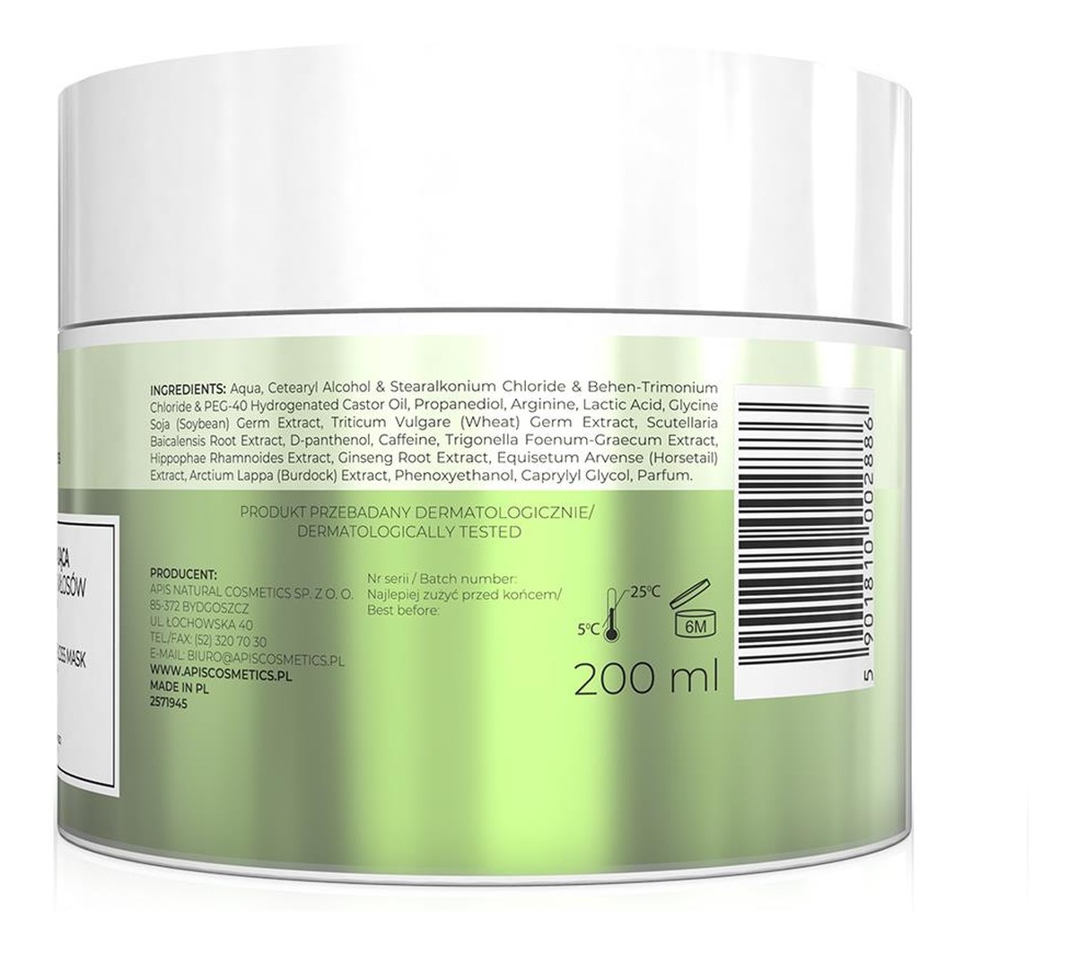 Maska wzmacniająca przeciw wypadaniu włosów z 3% Baicapil