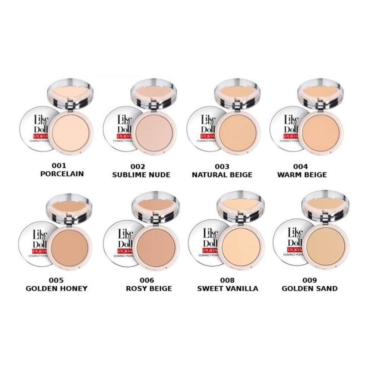 Pupa Milano Like A Doll Puder matujący Nude Skin Compact Powder SPF15 10g