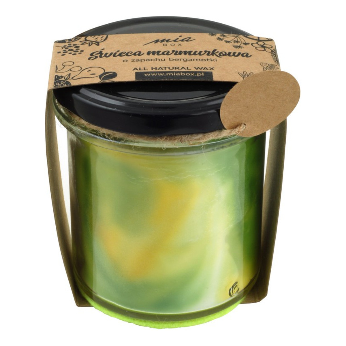 Mia Box Świeca marmurkowa o zapachu Bergamotki 240g