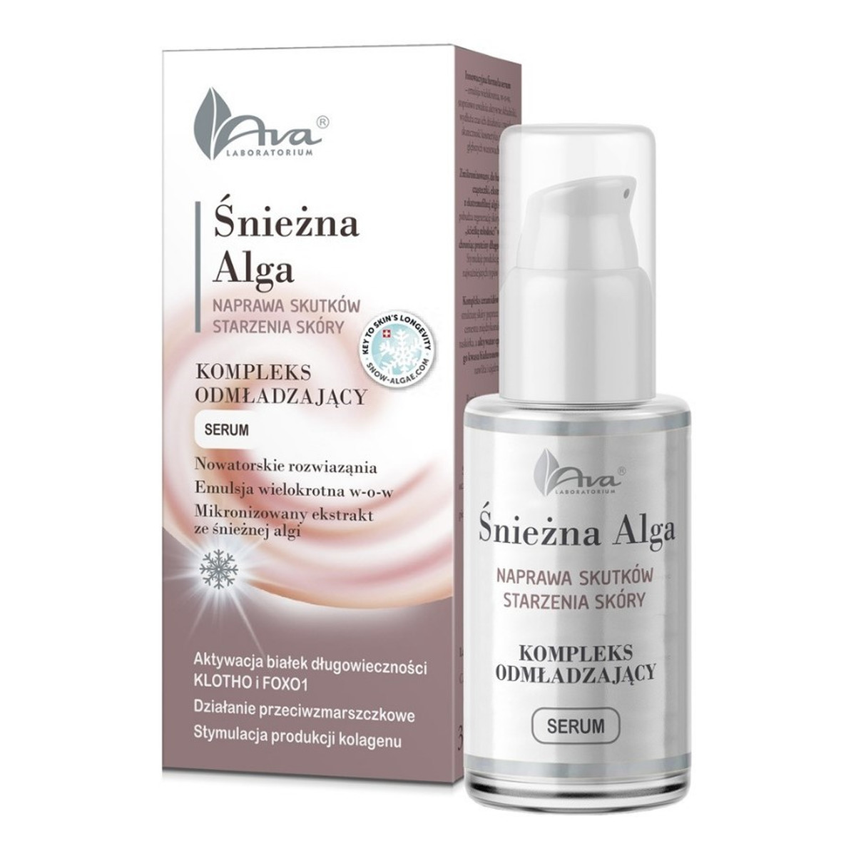 Ava Laboratorium Śnieżna Alga Kompleks odmładzający serum do twarzy 30ml