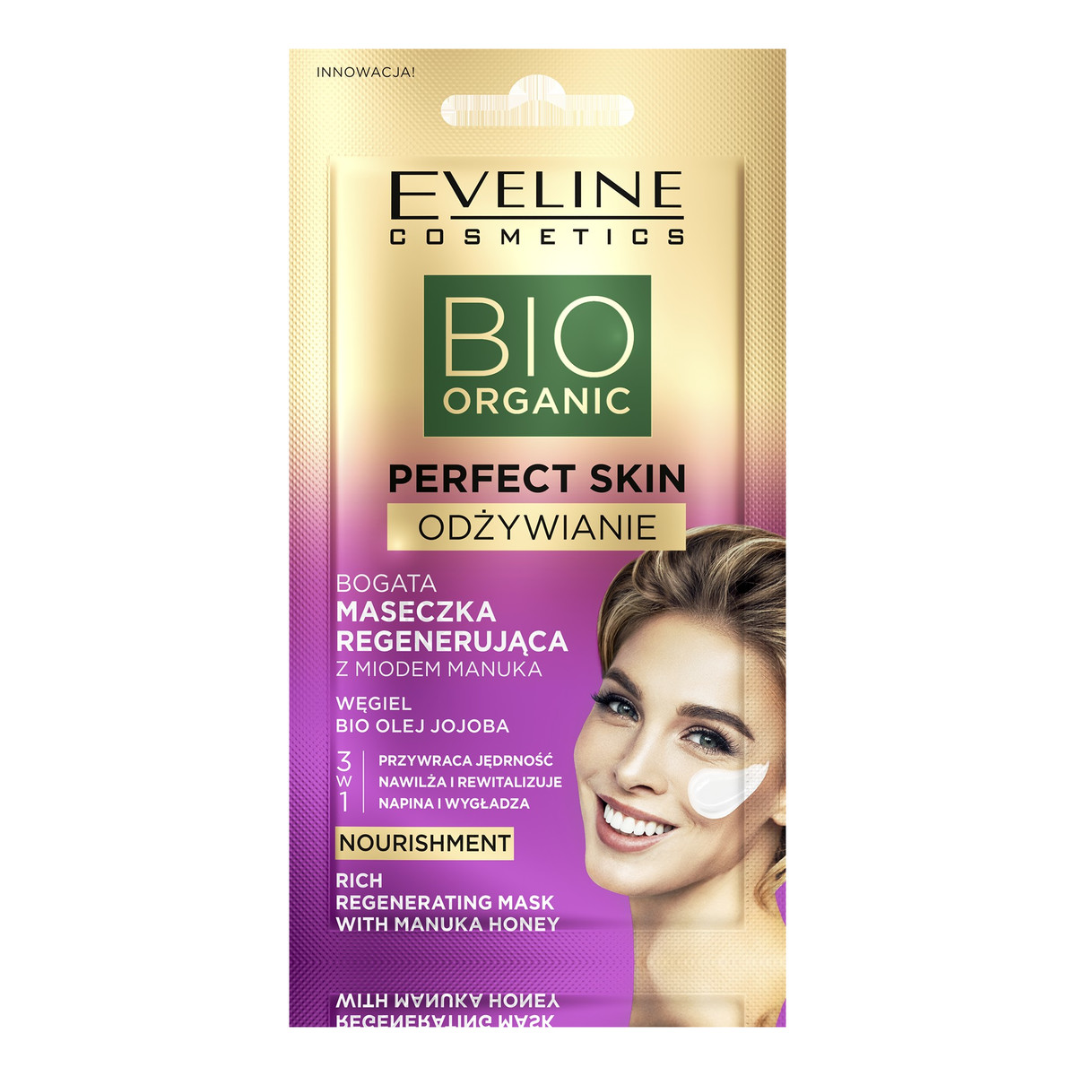 Eveline Bio Organic Perfect Skin Bogata Maseczka regenerująca z miodem manuka 8ml