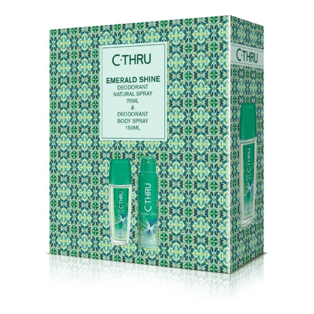 C-Thru Zestaw prezentowy Emerald Shine (Deo spray 150 ml + Dezodorant 75ml)