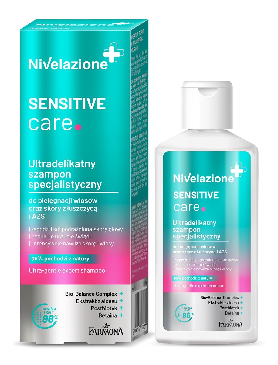 Ultradelikatny Szampon specjalistyczny Sensitive Care do włosów i skóry z łuszczycą i AZS