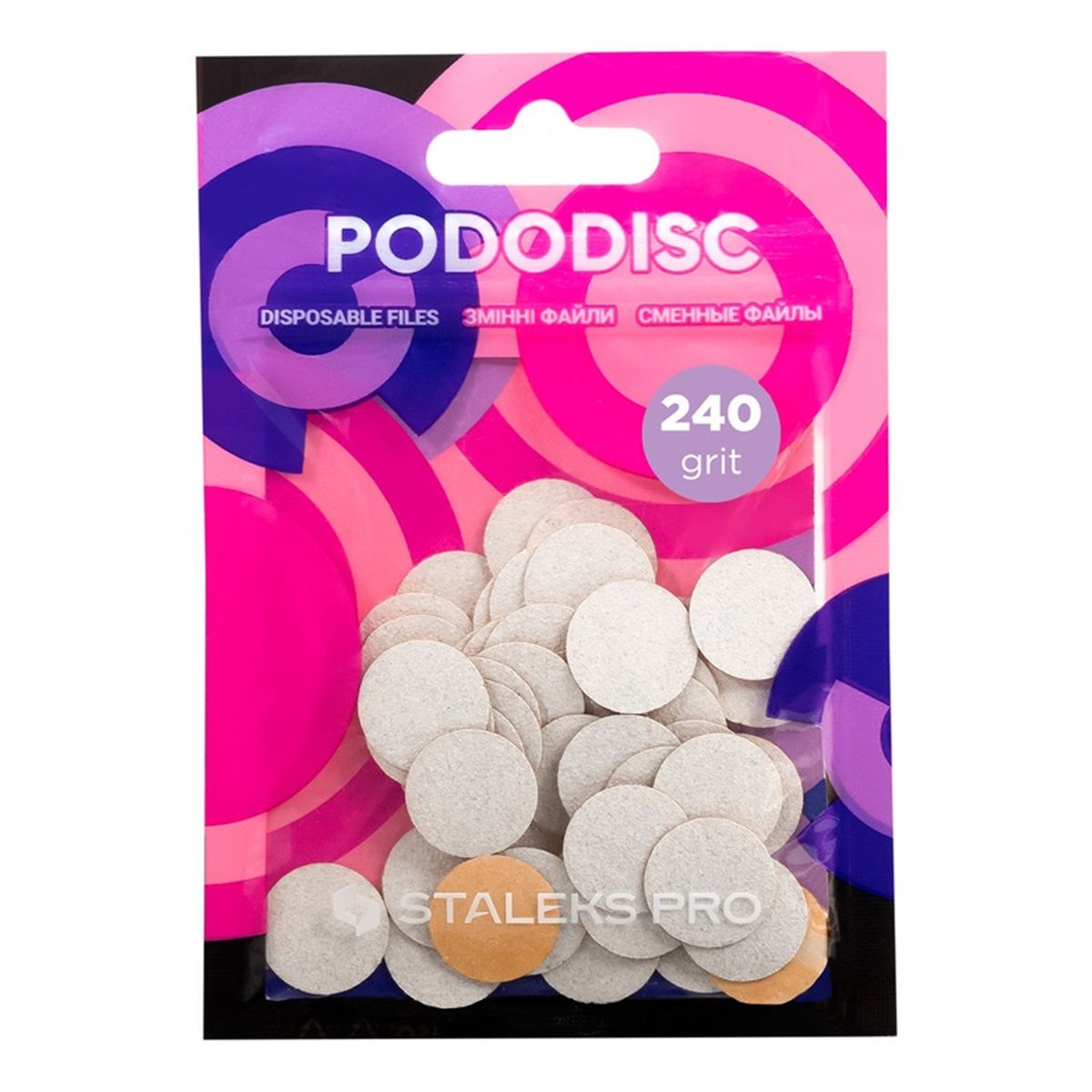 Staleks Pododisc pro expert białe wymienne nakładki s gradacja 240 50szt.