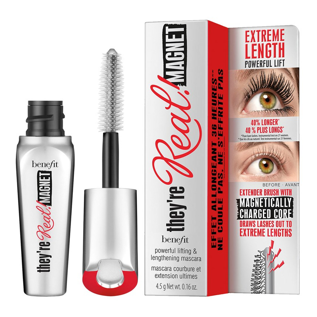 Benefit They're real! magnet mascara size mini ekstremalnie wydłużający tusz do rzęs black 4,5 g