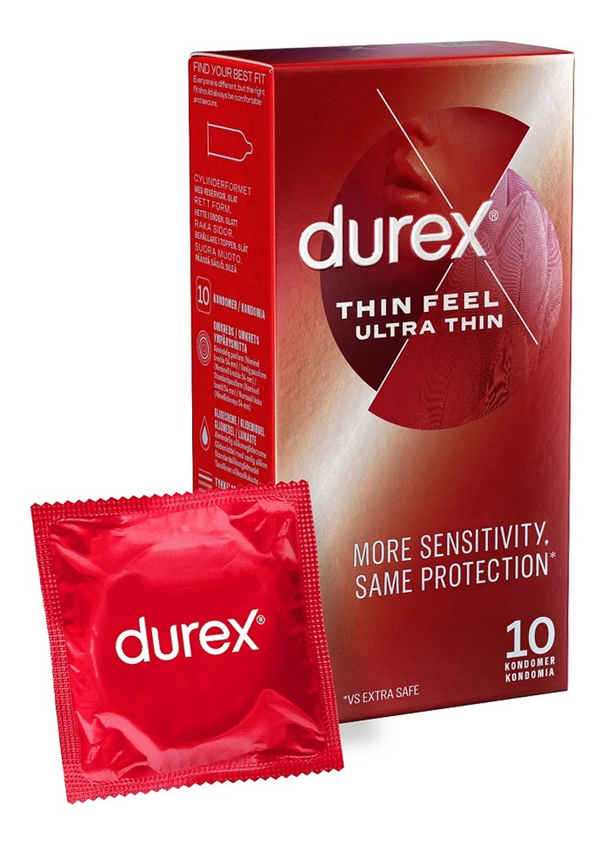 Feel thin ultra super cienkie prezerwatywy lateksowe 10szt