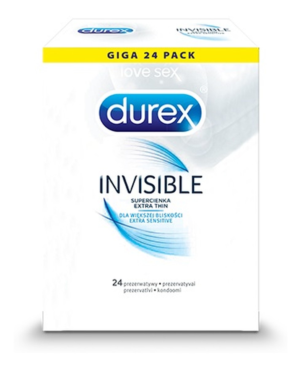 Prezerwatywy invisible dla większej bliskości 24 szt cienkie