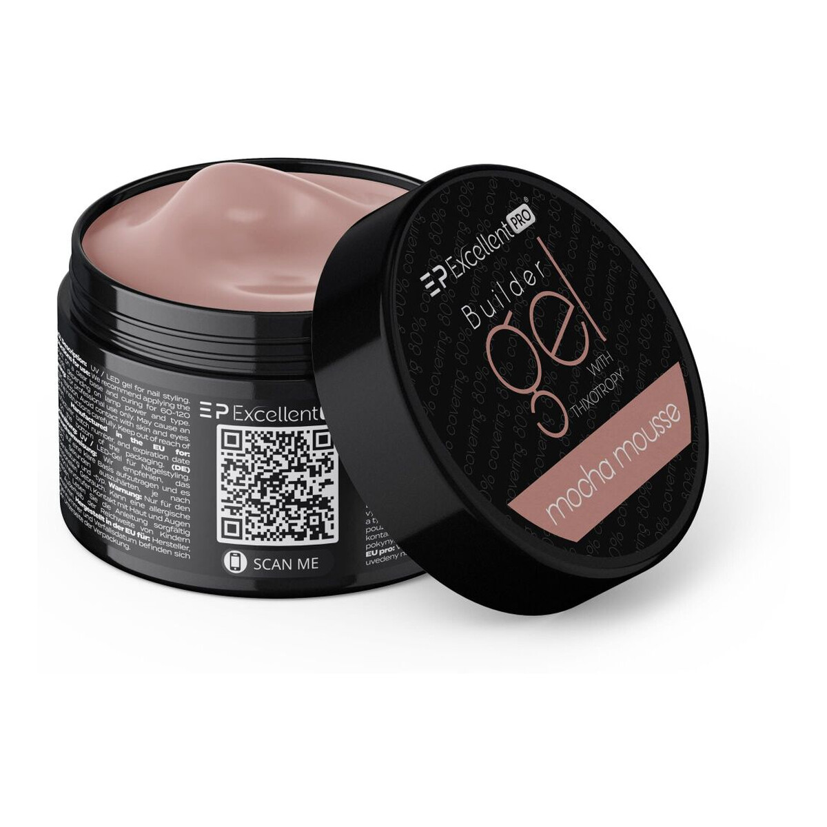 Excellent PRO Builder Gel With Thixotropy Żel budujący mocha mousse 15g