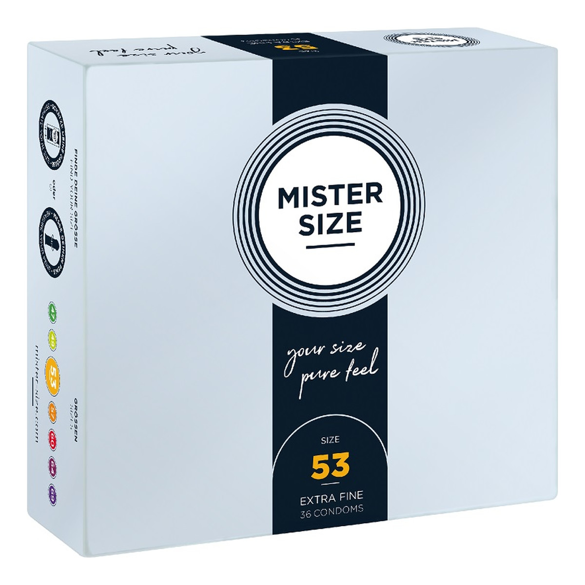 Mister Size Condoms prezerwatywy dopasowane do rozmiaru 53mm 36szt.