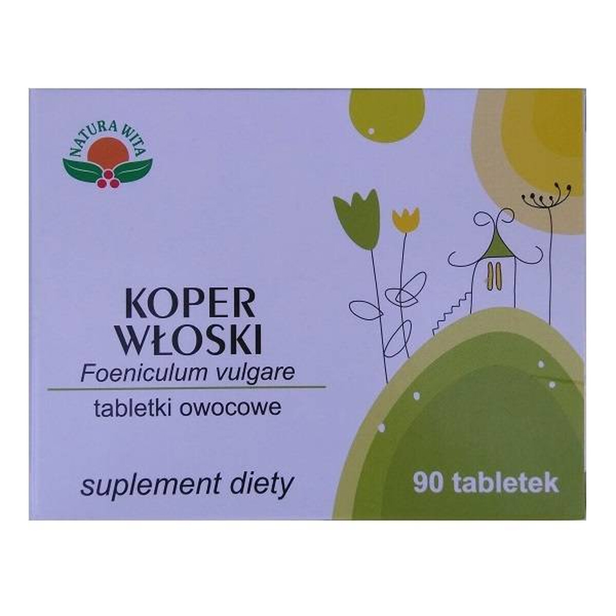 Natura Wita Tabletki Owocowe Koper Włoski suplement diety 90 tabletek