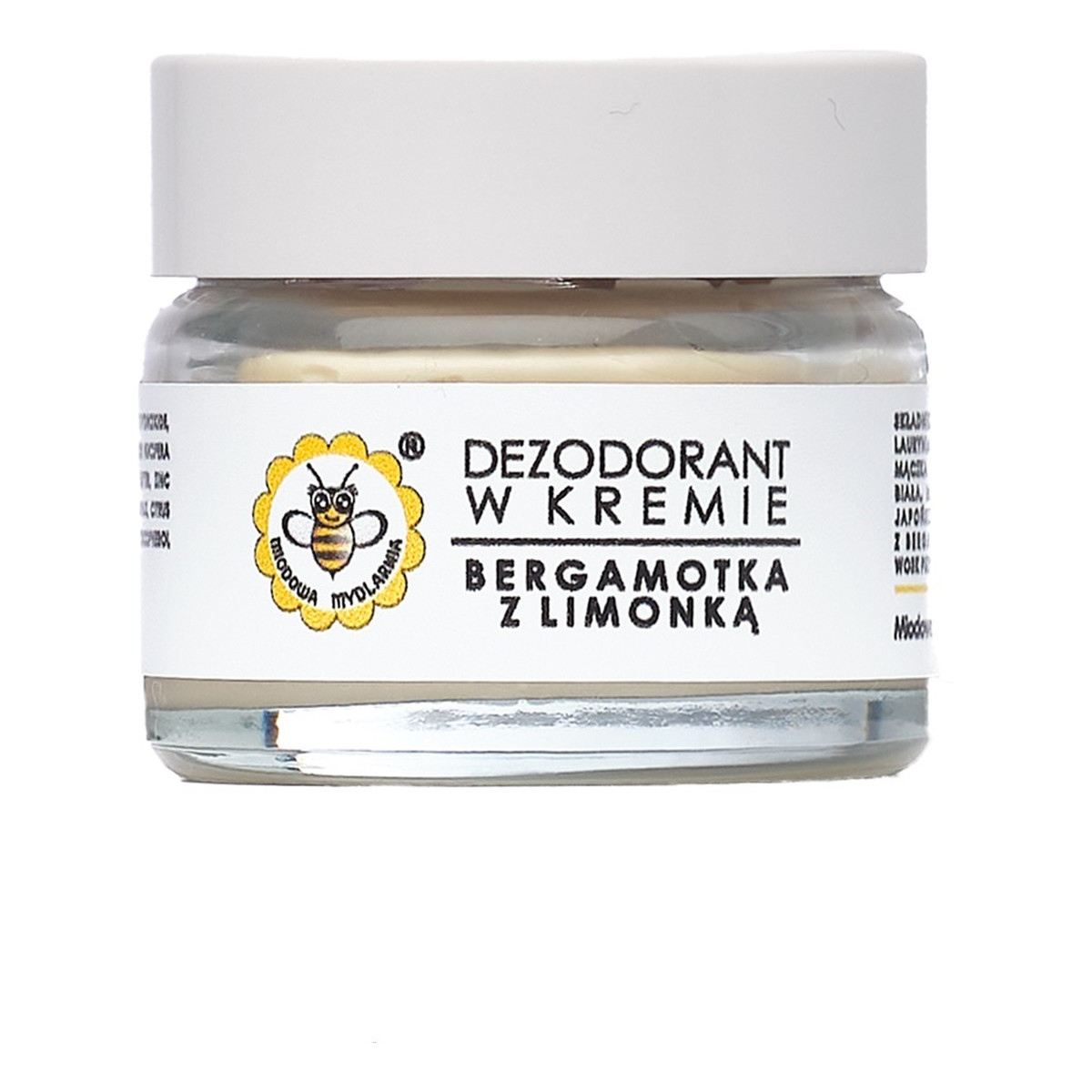 Miodowa Mydlarnia Mini Dezodorant w kremie bergamotka z limonką 20g