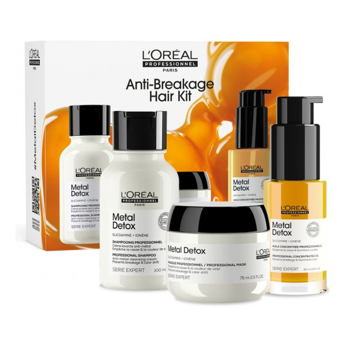 L'Oreal Paris Serie Expert Metal Detox zestaw szampon 100ml + maska 75ml + olejek 30ml 75ml