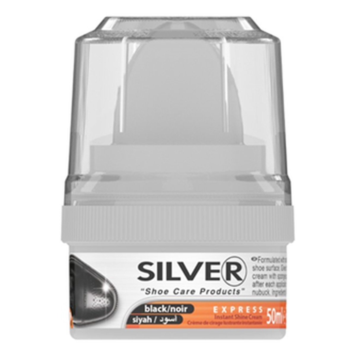 Silver Pasta do obuwia z gąbką 50ml