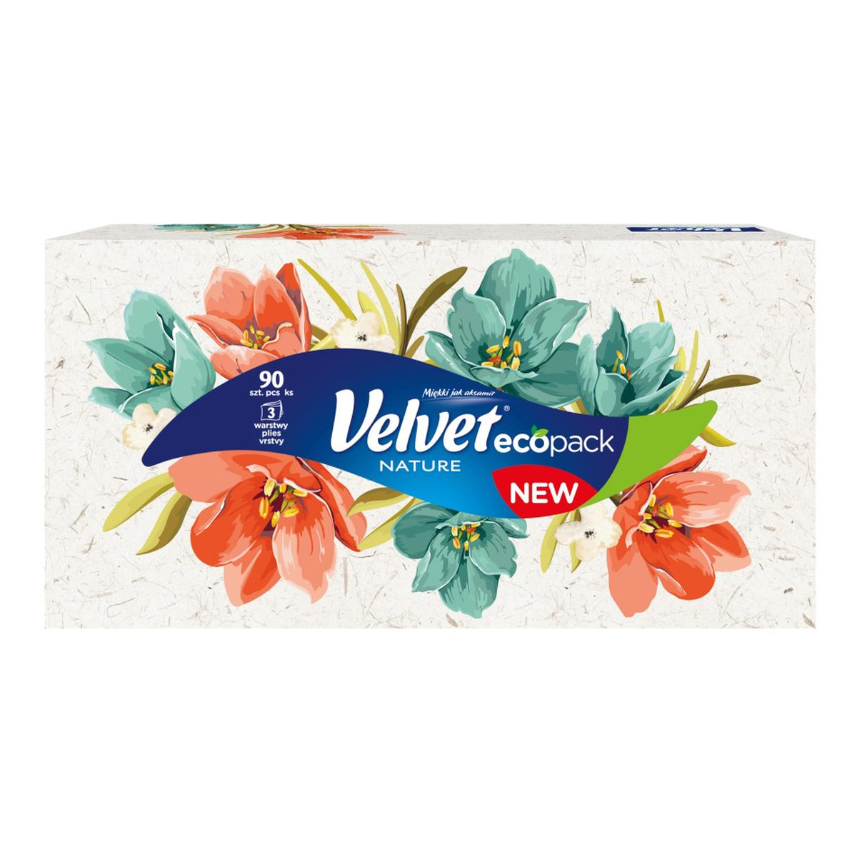 Velvet Nature Chusteczki uniwersalne 3 warstwy 90 sztuk