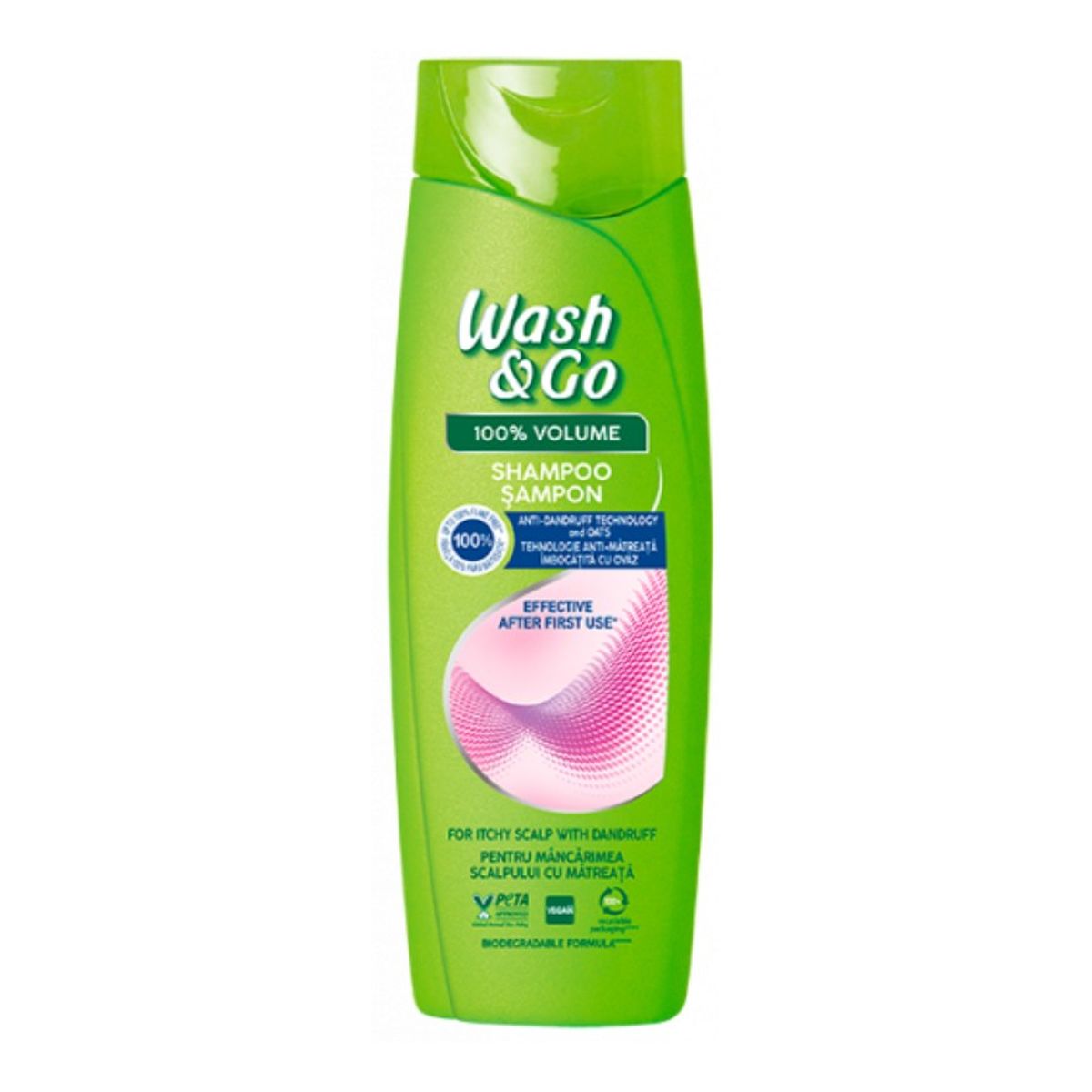 Wash&Go Sensitive Szampon zwiększający objętość, przeciwłupieżowy 360ml