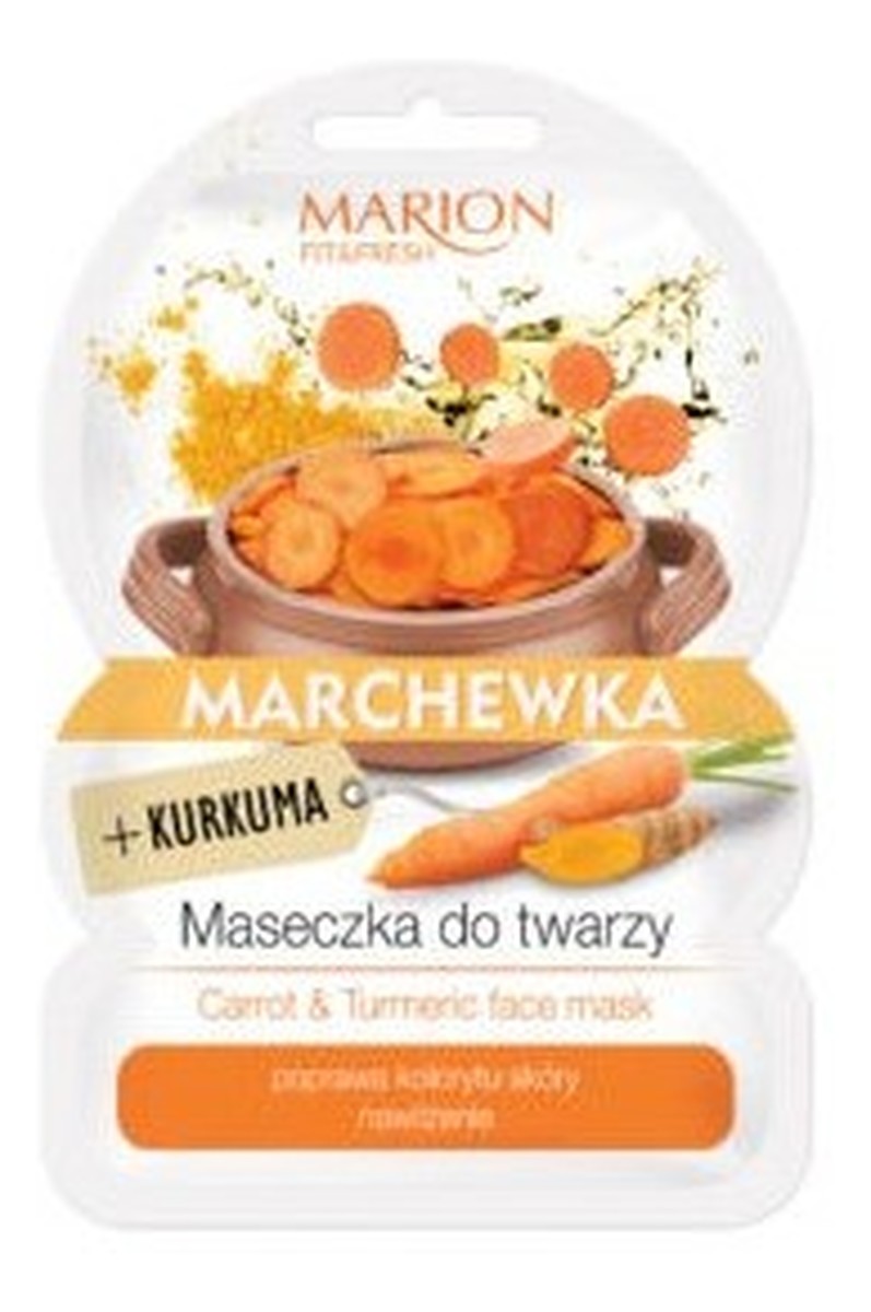 Poprawiająca koloryt maseczka do twarzy Marchewka + Kurkuma