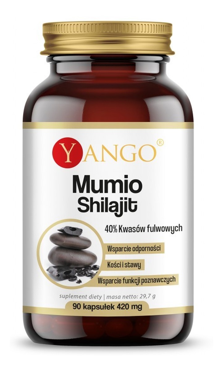 Mumio Shilajit kwasy fulwowe 40% suplement diety 90 kapsułek