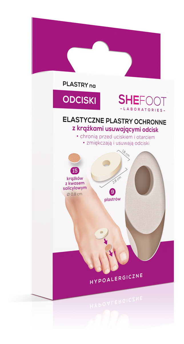 Elastyczne Filcowe Plastry Ochronne z Krążkami Usuwającymi Odcisk 9 szt.