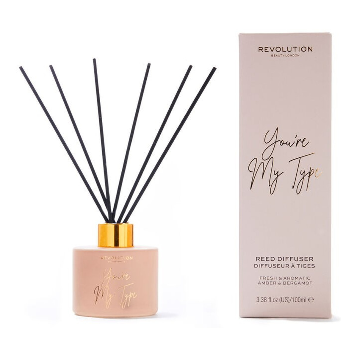 Makeup Revolution Beauty Dyfuzor zapachowy do pomieszczeń You Are My Type patyczki + olejek 100ml