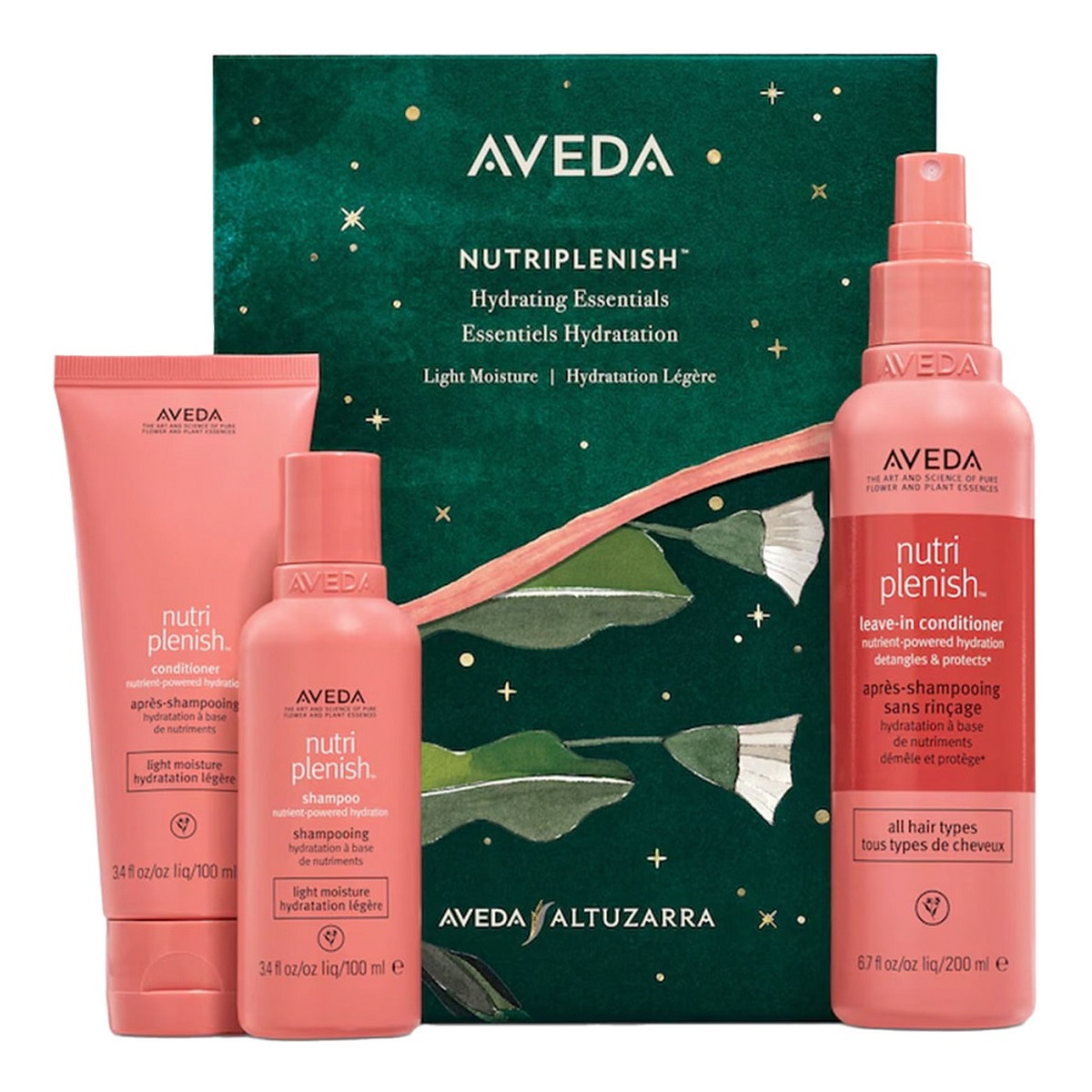 Aveda Nutriplenish Zestaw szampon do włosów 100ml + odżywka do włosów 100ml + odżywka bez spłukiwania 200ml