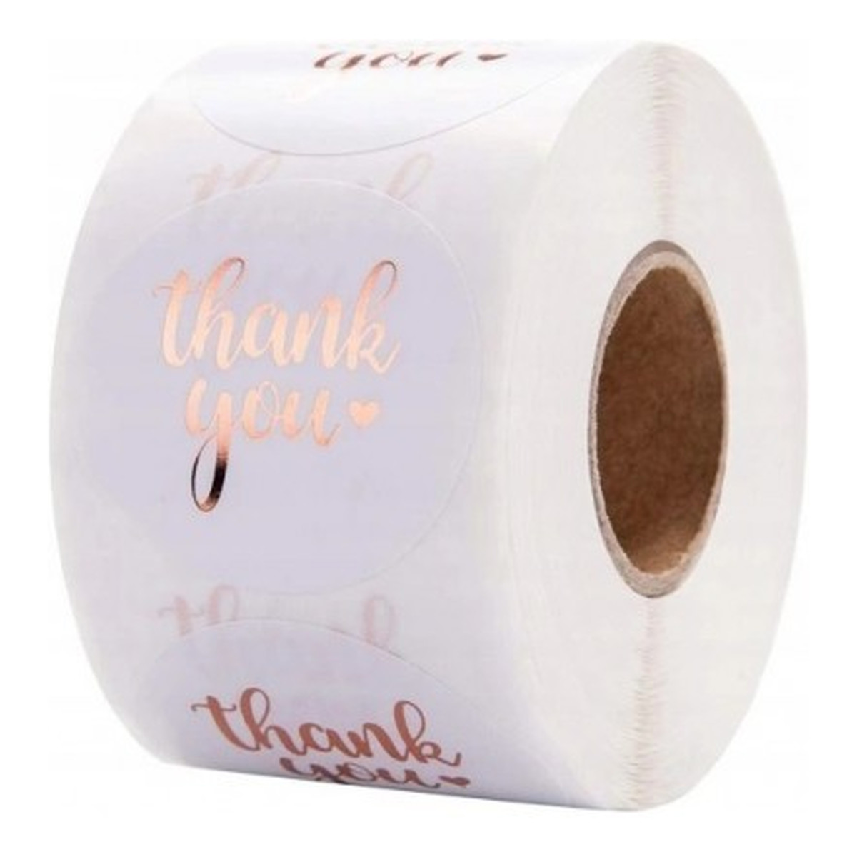 Ecarla Ozdobne naklejki na taśmie "thank you gold" 25mm-1 rolka (500szt)