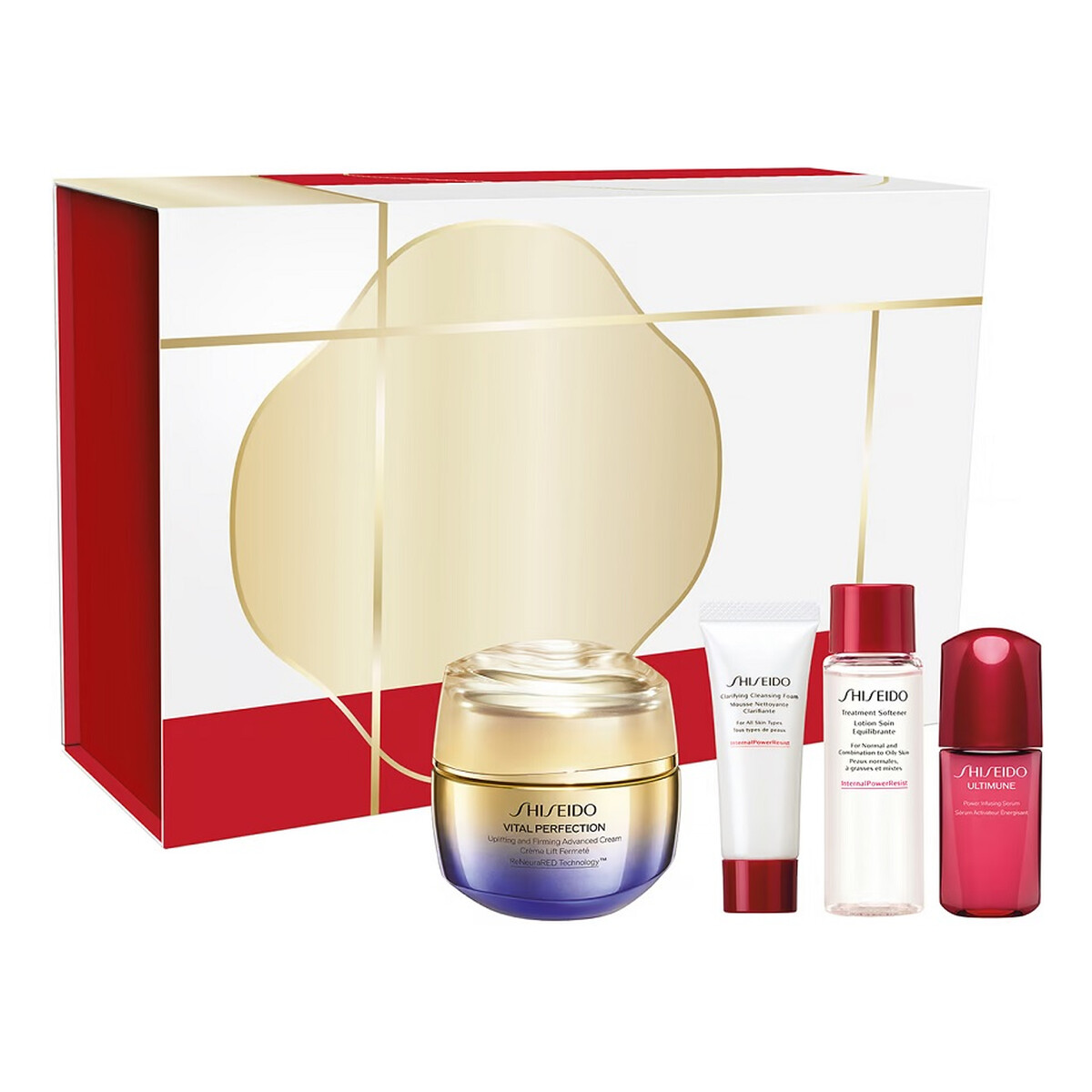 Shiseido Lifting and Firming Ritual Zestaw krem przeciwstarzeniowy 50ml + pianka oczyszczająca 15ml + lotion do twarzy 30ml + serum przeciwstarzeniowe 10ml