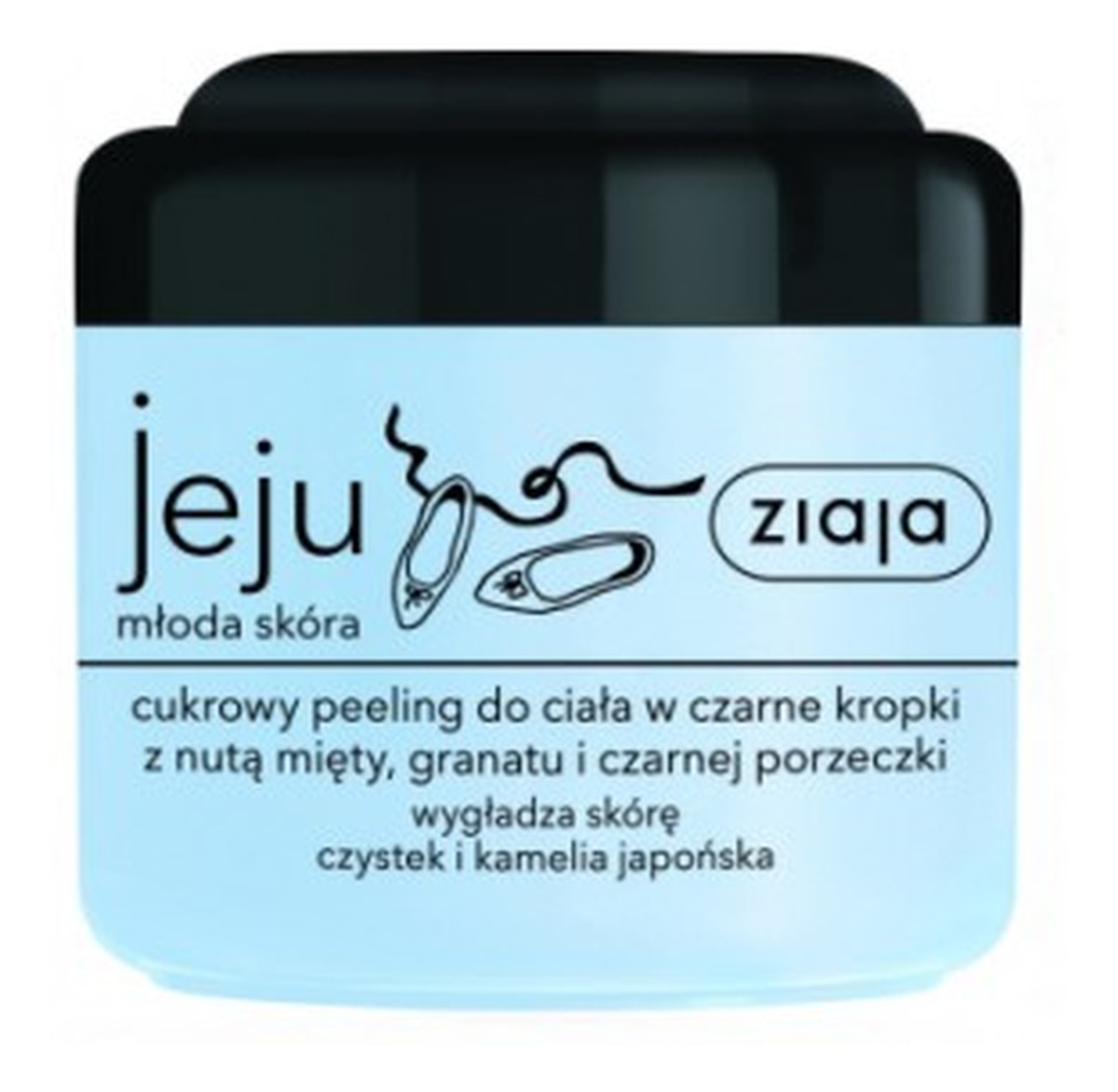 PEELING CUKROWY do ciała w czarne kropki