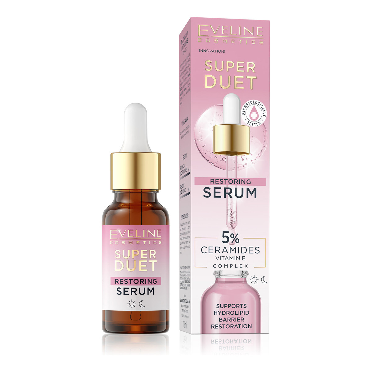 Eveline Super Duet Restoring Regenerujące Serum 5% Ceramides i Vitamin E 18ml