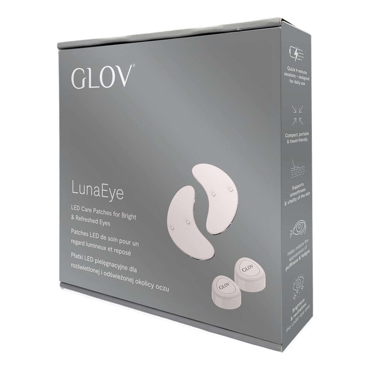 Glov Lunaeye płatki led pielęgnacyjne dla rozświetlonej i odświeżonej okolicy oczu