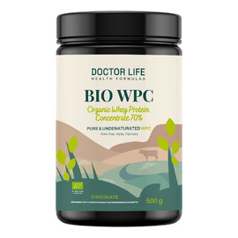 Bio wpc organic whey protein concentrate 70% białko suplement diety chocolate
