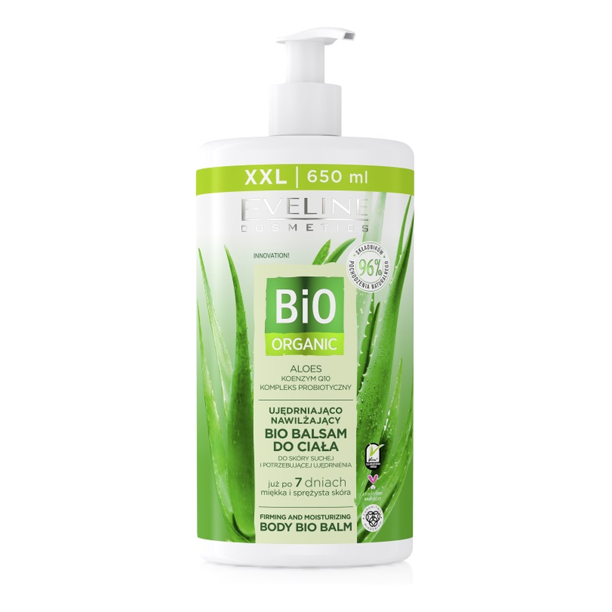 Eveline Bio Organic Ujędrniająco-nawilżający bio balsam do ciała do skóry suchej Aloes 650ml