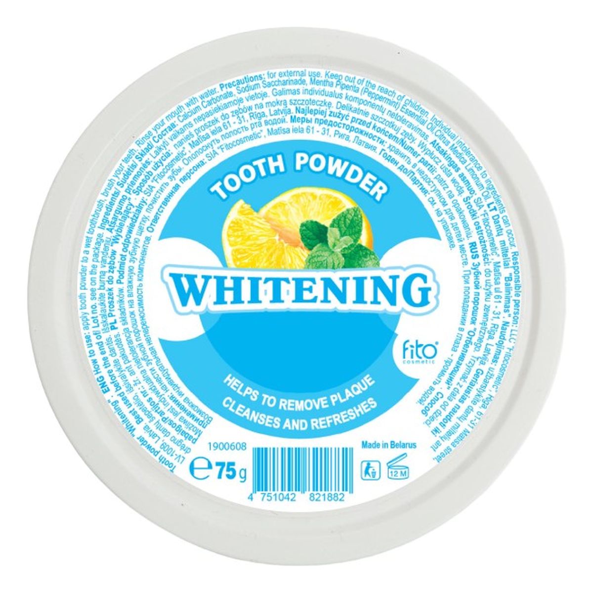 Fitokosmetik Proszek Do Czyszczenia Zębów Wybielający 75g