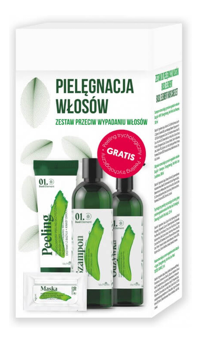Zestaw prezentowy (szampon 300ml+odżywka 300ml+maska 5ml+peeling 125ml)