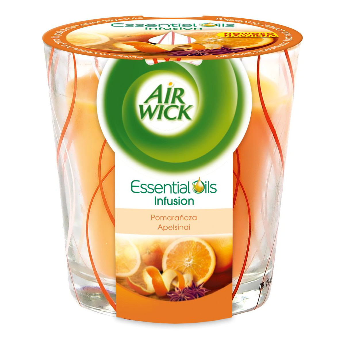 Air Wick Essential Oils Infusion świeczka zapachowa Pomarańcza 105g