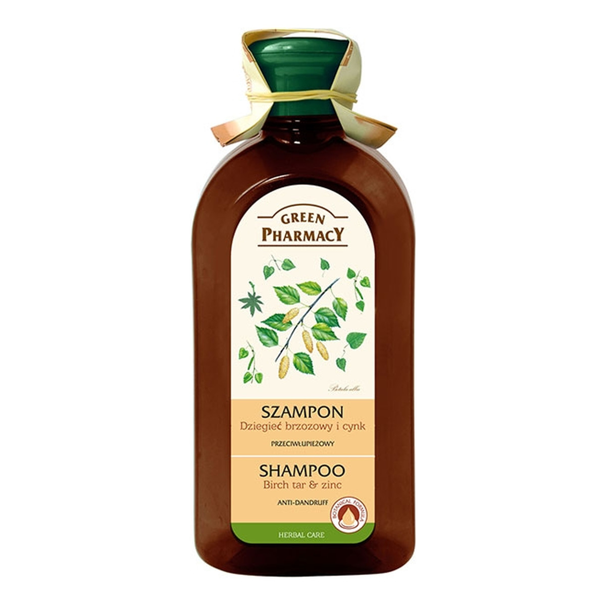 Green Pharmacy Herbal Cosmetics Hair Care Szampon Przeciwłupieżowy Dziegieć Brzozowy, Cynk 350ml