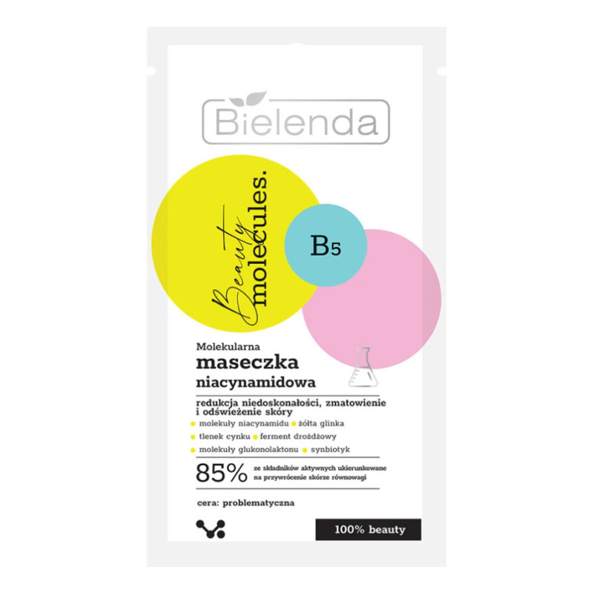 Bielenda Beauty Molecules.Molekularna Maseczka niacynamidowa - do cery problematycznej 8g