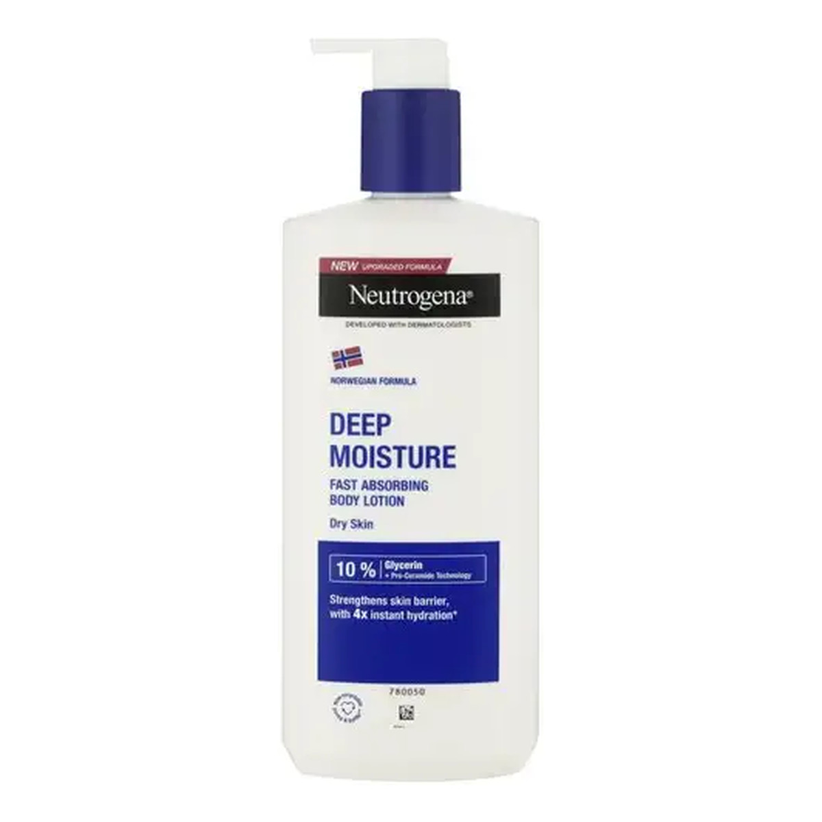 Neutrogena Deep Moisture Formuła Norweska Głęboko Nawilżająca Emulsja Do Ciała Do Skóry Suchej 6 x Olejek Sezamowy 400ml