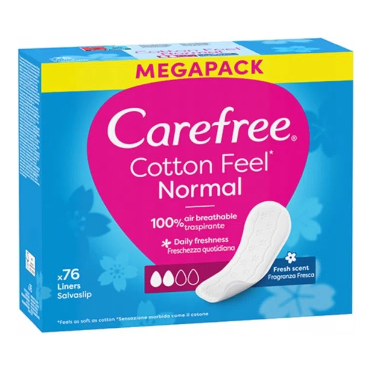 Carefree Cotton wkładki higieniczne świeży zapach 76szt