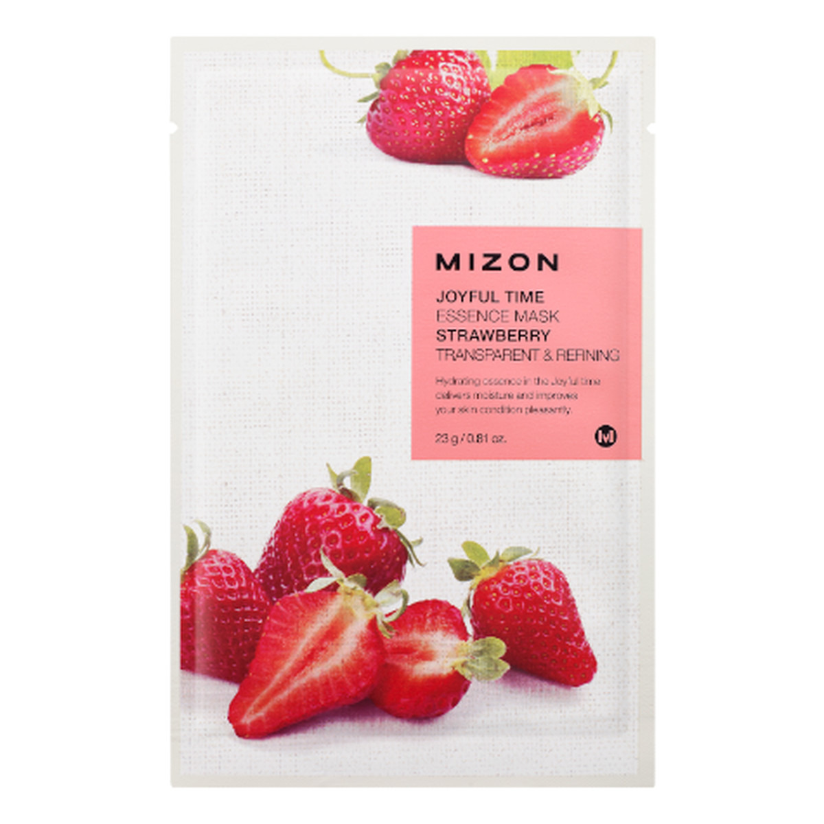 Mizon Joyful Time Essence Maska na płacie bawełny Strawberry 23g