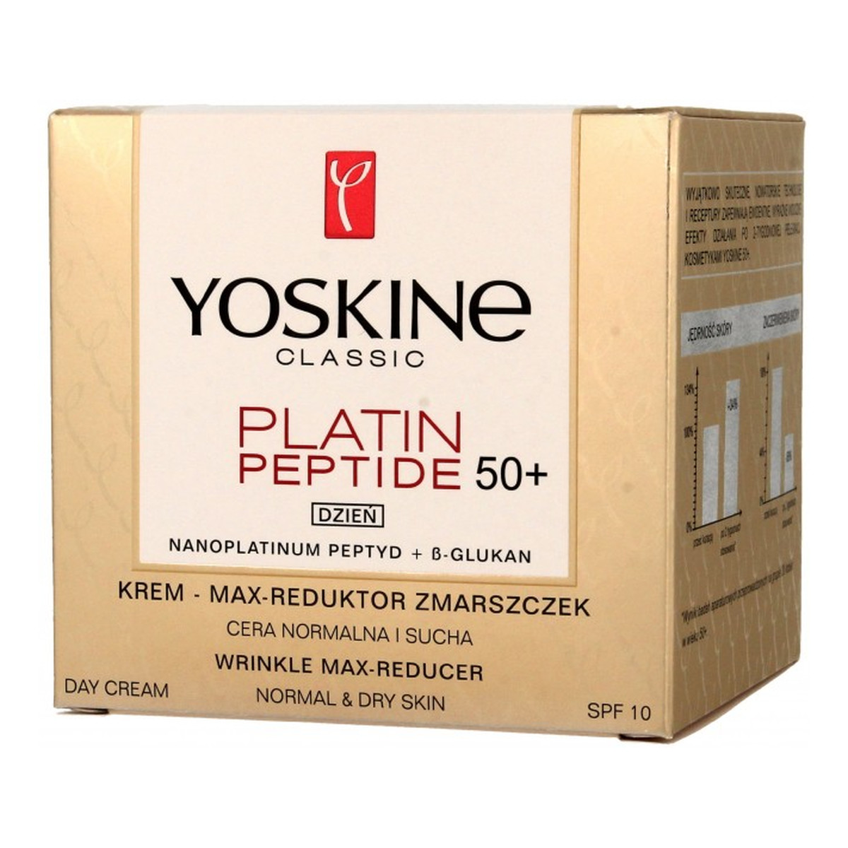 Yoskine Classic Platin Peptide 50+ krem max reduktor zmarszczek do cery normalnej i suchej na dzień 50ml