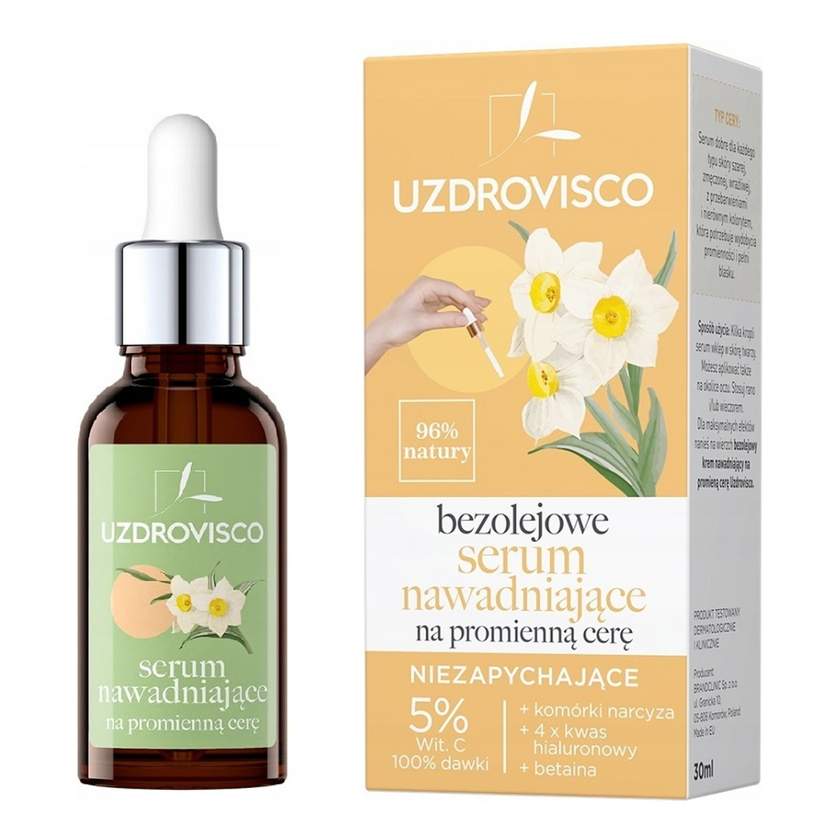 Uzdrovisco Bezolejowe serum nawadniające na promienną cerę 30ml